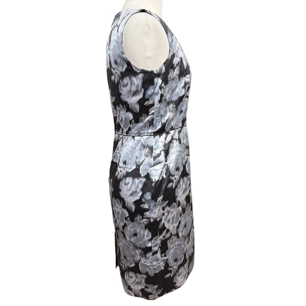 Ann Taylor Dress Size 6 Black Floral Print Sleeveless - Picture 5 of 9